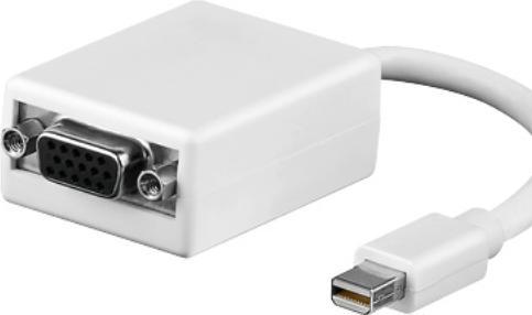 Produktbild Goobay mini DisplayPort zu VGA Adapterkabel 1.1, Mini DisplayPort-Stecker, 0.1 m (VGA, 10 cm)