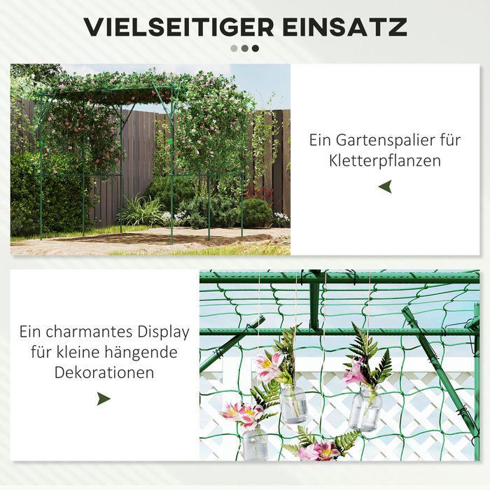Actual product image Swisshandel24 Rankgitter aus Stahl rostfrei Rankhilfe 223x223x223 cm Grün (223 cm, 223 cm)