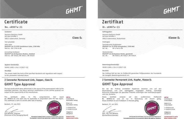 Immagine prodotto Digitus Cavo di installazione con doppino intrecciato CAT 7A, S/FTP, AWG 22/1, FRNC-C LSZH-3 (S/FTP, CAT7a, 500 m)
