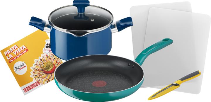 Image du produit Tefal Chefclub by Pasta La Vista Ensemble d'ustensiles de cuisine (Ensemble de casseroles et de poêles de cuisson, Fonte d'aluminium)