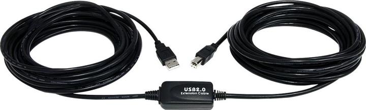 Produktbild StarTech 10m Aktives USB 2.0 A auf B Kabel - USB Anschlusskabel - Stecker/Stecker - Schwarz (9.15 m, USB 2.0)
