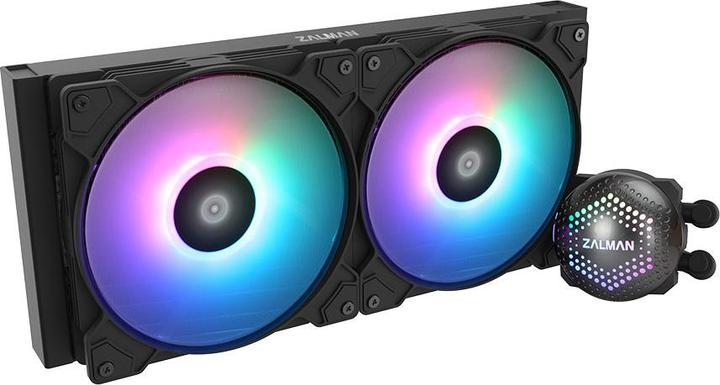 Actual product image Zalman ALPHA28 Black CPU Liquid Cooler 280mm Radiator 2 x 140 mm Fan ARGB pump Dual