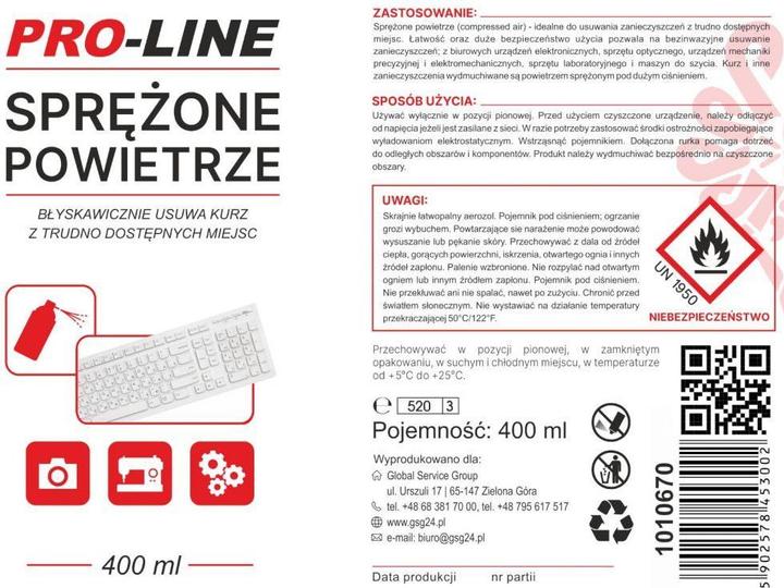 Actual product image Pro-Line Compressed air