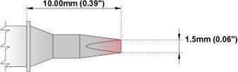 Actual product image Thermaltronics Chisel 30deg 1.5mm (0.06") (Soldering tip)