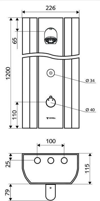 Image du produit Schell Duschpaneel LINUS DP-C-T Pommeau de douche COMFORT Alu-anodisé