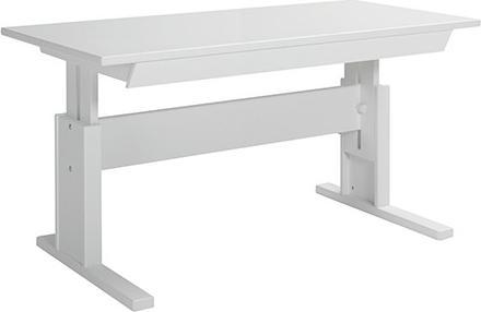 Lifetime Kidsrooms höhenverstellbarer Schreibtisch 140cm mit Schublade, Weiss lackiert (140 x 60 x 75 cm)