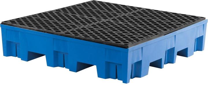 Produktbild asecos PE-Auffangwanne für 200-l-Fässer, Tragfähigkeit 950 kg/m²