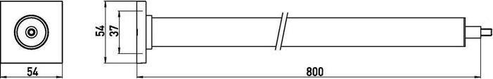 Actual product image Emco Ceiling suspension SYSTEM 2 for shower curtain rod, 800mm chrome