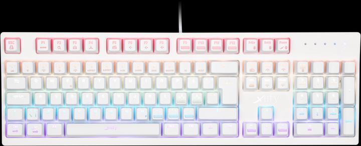CHERRY xtrfy K2 for gaming, Kailh Red - RGB-LED - White (DE, Cable)