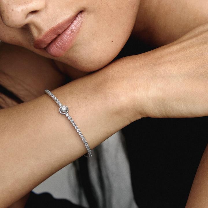 Image du produit Pandora Bracelet Sparkling Halo Tennis (16 cm, Argent 925)