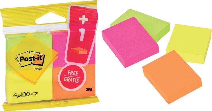 Actual product image Post-it Sticky notes 3 + 1 (38 x 51 mm)