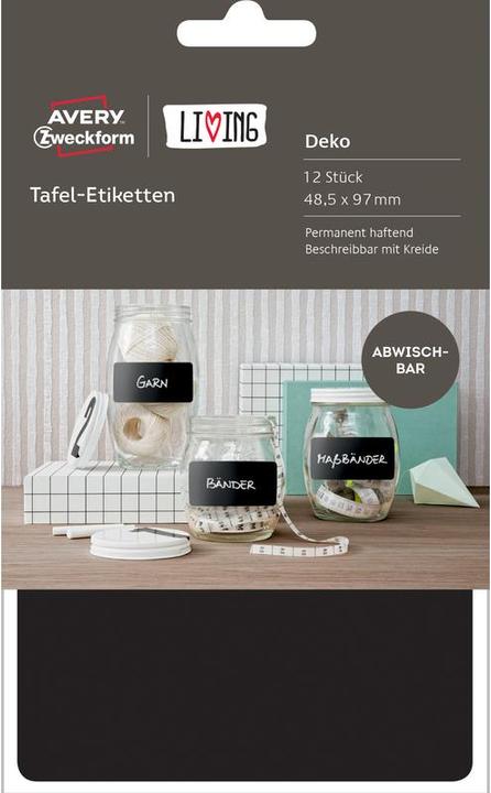Actual product image Avery Living table labels