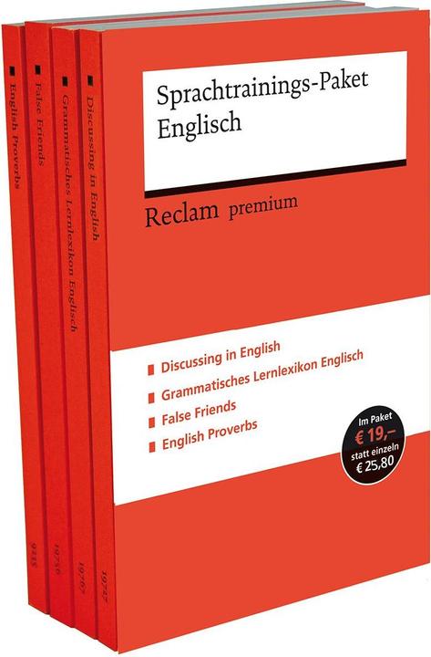 Produktbild Sprachtrainings-Paket Englisch (Deutsch, Reclam Verlag, 2023)