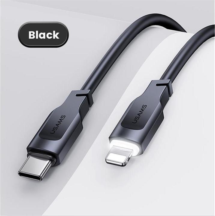 Immagine prodotto Usams Cavo di ricarica da Type-C a Lightning PD - Nero (1.20 m, USB 3.0)