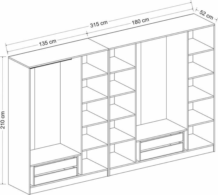 Immagine prodotto Hanah Home Kaley (315 x 52 x 210 cm)