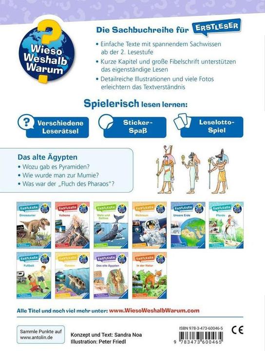 Actual product image Ravensburger Wieso? Weshalb? Warum? Erstleser, Band 9: Das alte Ägypten (German, Sandra Noa, Peter Friedl, 2023)