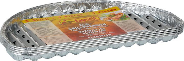 Actual product image Favorit Grill plate, semicircular, set of 5 Ã Aluminium pan, 30 cm diameter