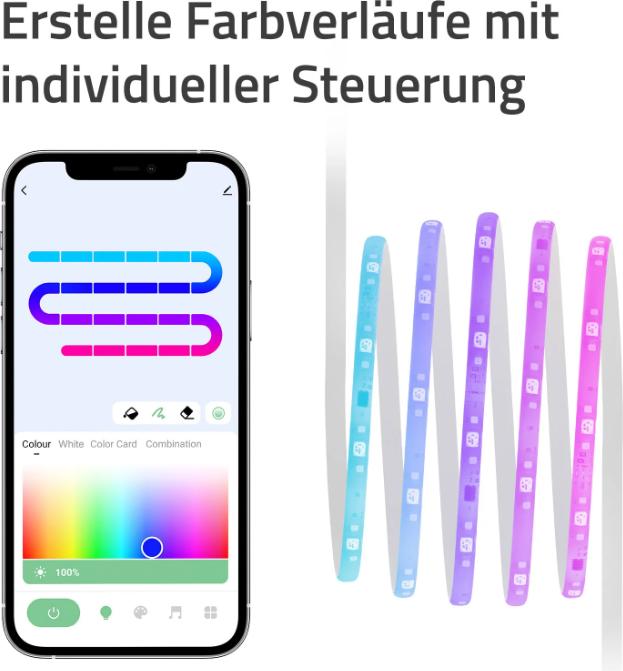 Image du produit Hombli Bande LED (RGB, 500 cm, Intérieur)