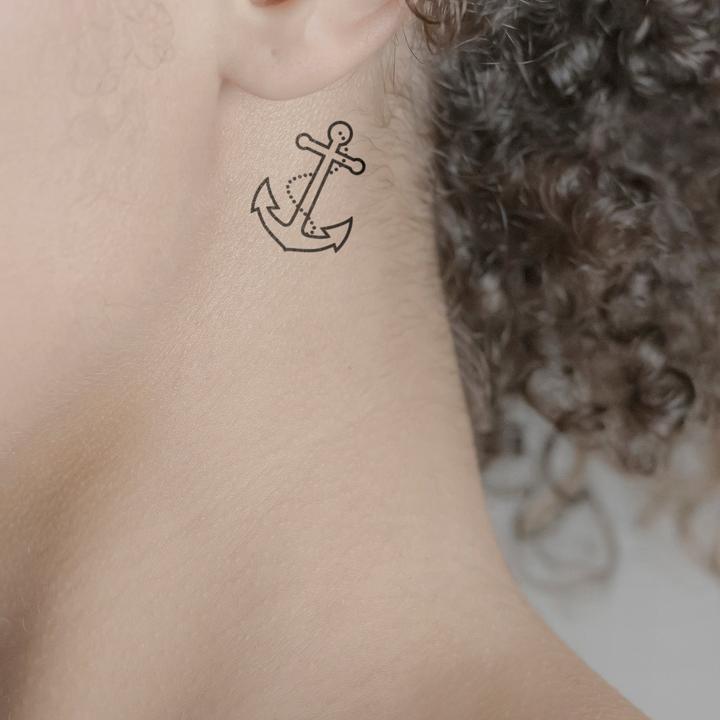 Produktbild minink Temporäres Tattoo – Anker mit Kette