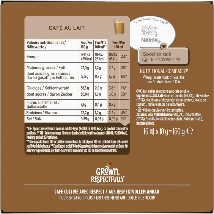 Immagine prodotto Nescafé Dolce Gusto Café au Lait (16 x Porta.)