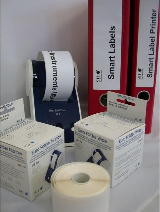 Actual product image Seiko SLP-FW Folder labels wide, 1 roll à 110 labels