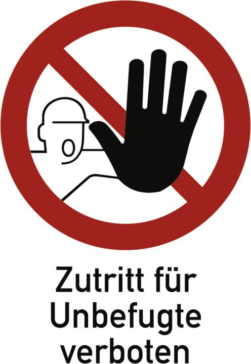Actual product image Moravia Prohibition sign No access for unauthorised persons Foil, 131x185 mm