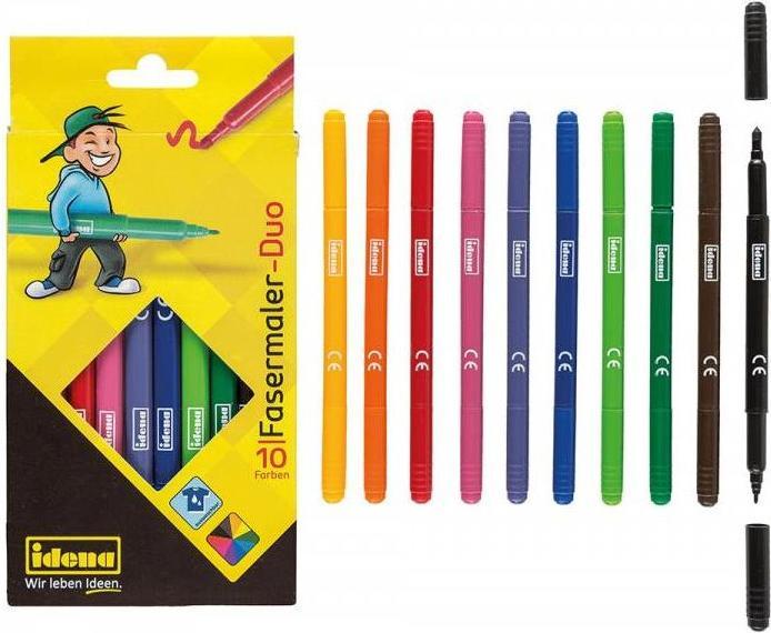 Produktbild Idena Fasermaler Duo 10 Stück sortiert (Mehrfarbig, 10 x)