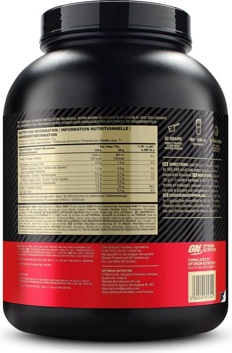 Produktbild Optimum Nutrition 100% Whey Gold Standard (Peanut Butter, Chocolate, 1 Stk., 2273 g)