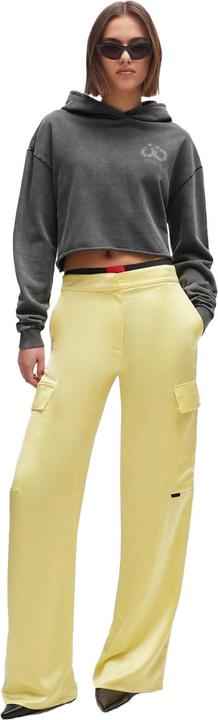 Actual product image HUGO Womens/Ladies Dephana 2 Relaxed Fit Crop Hoodie (34 D)