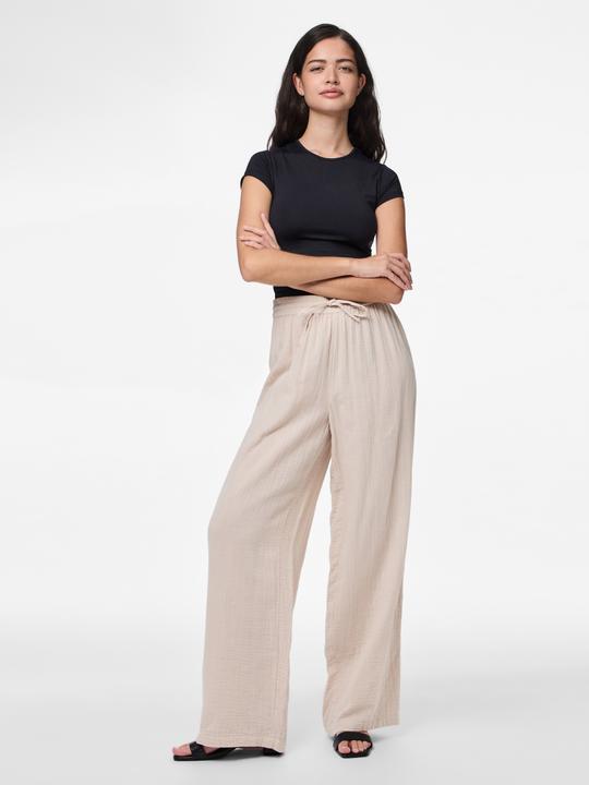 Image du produit Pieces PCSASTINA HW Musselin Hose mit weitem Bein (M)