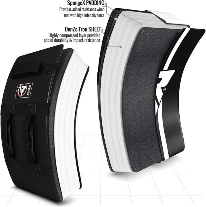 Image du produit Rdx Arm Pad Gel Kick Shield White/Black Heavy (Taille unique)