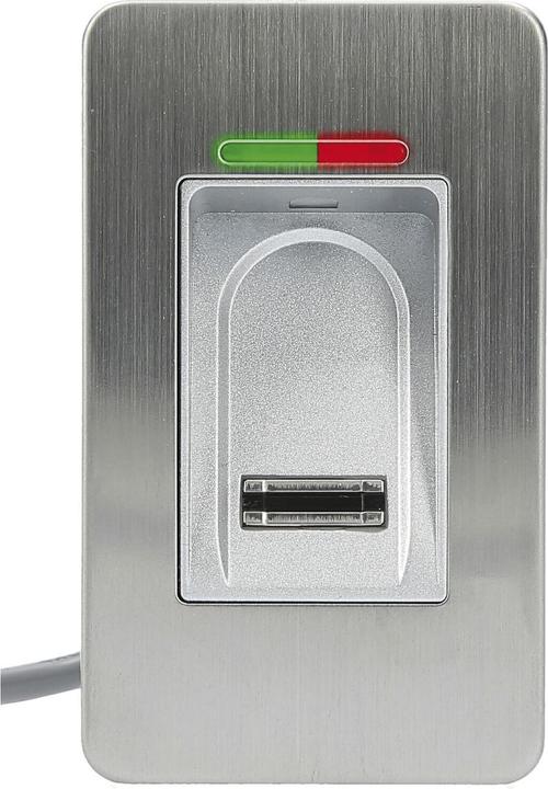 Actual product image GU Front door package with Idencom finger scanner BioKey Inside APP, stainless steel