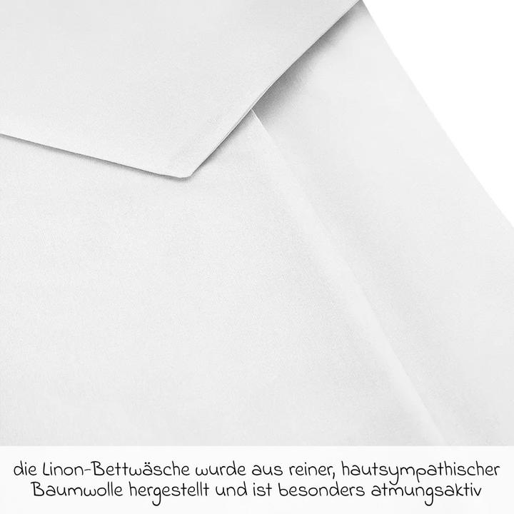 Produktbild Makian Babybettwäsche & Bettsets Bettwäsche 80 x 80 cm - Uni Weiss
