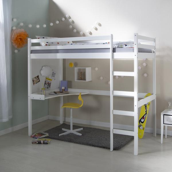 Produktbild Homestyle4u Hochbett Kinderbett mit Schreibtisch (90 x 200 cm)
