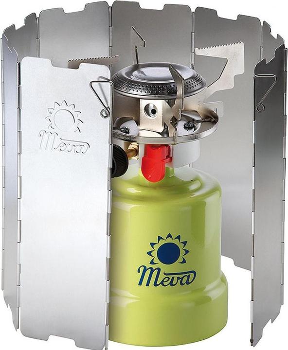Meva Bouclier anti-vent pour un brûleur de poêle de camping - argent