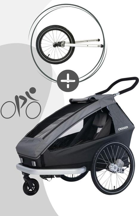 Croozer Kid Keeke 1 3in1 - Grigio montagna
