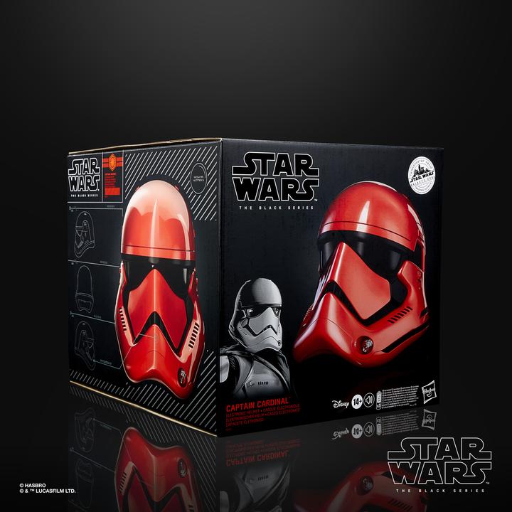 Actual product image Hasbro Star Wars The Black Series Galaxy's Edge Captain Cardinal electronic role-playing helmet