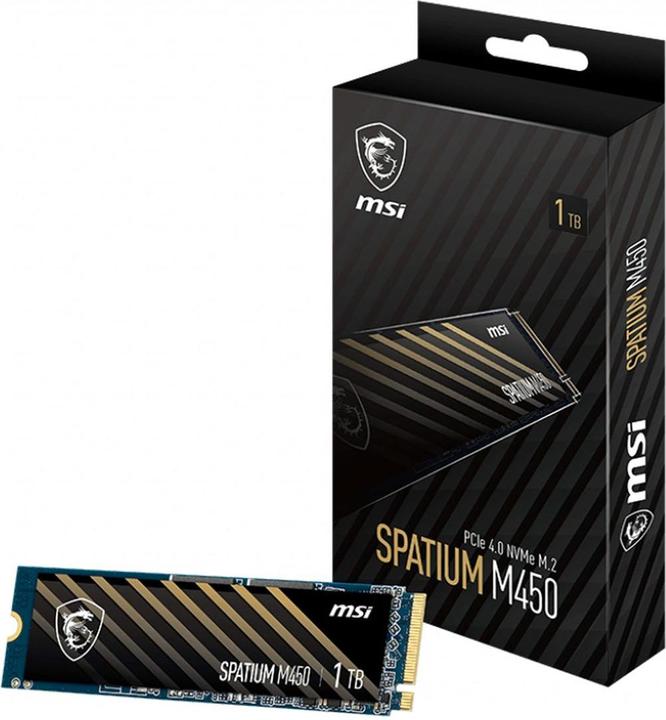 Actual product image MSI 1To M.2 NVMe Gen4 - SPATIUM M450 V1 (1000 GB, M.2 2280)
