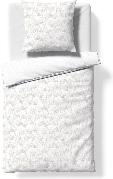 Produktbild Fleuresse Mako-Satin Bettwäsche Modern Garden Rochester beige (Bettwäsche Set, 155x220 cm + 80x80 cm)