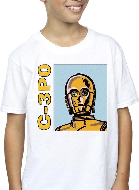 Actual product image Star Wars Boys C3PO Line Art T-Shirt (128)
