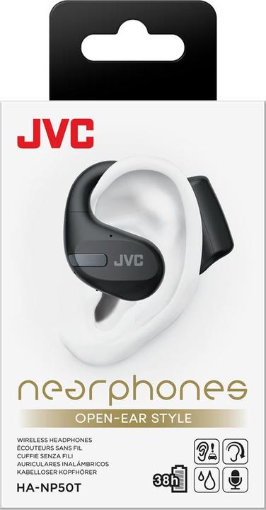 Actual product image JVC HA-NP50T-B (No noise cancelling, 9.50 h, Wireless)