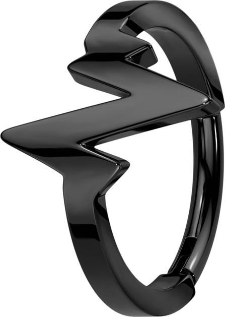 Image du produit Star Piercing Micro anneau segment pliable noir battement de coeur (sans laiton, Acier chirurgical 316L)