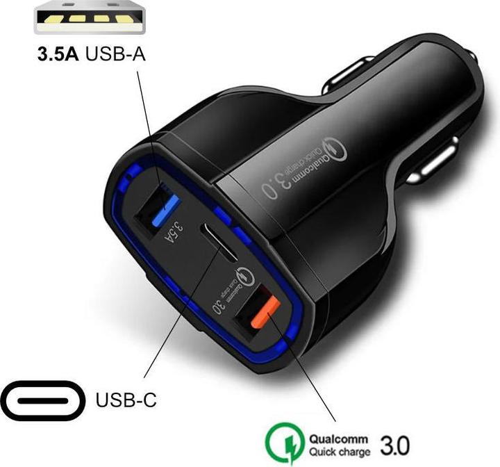 Image du produit Hermex Chargeur USB pour voiture Adaptateur USB pour voiture Chargeur USB pour voiture Adaptateur USB pour