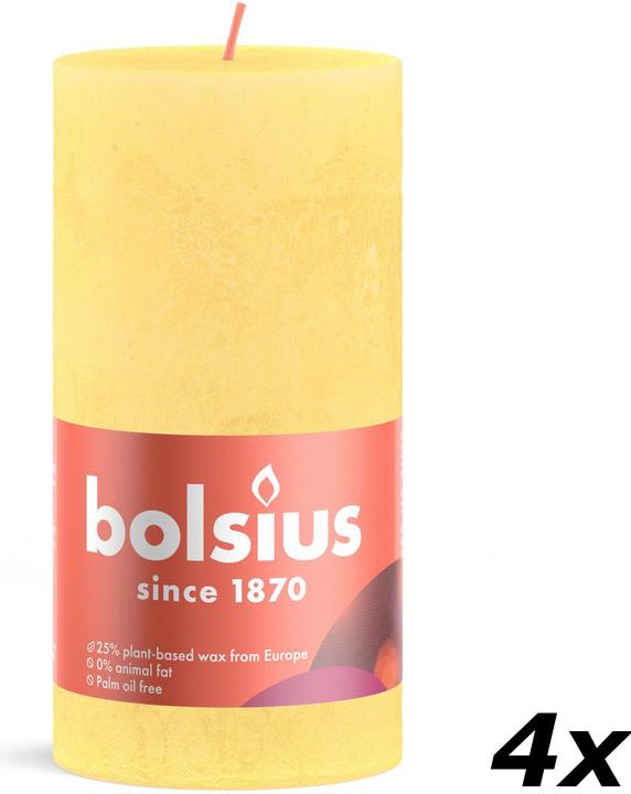 Produktbild Bolsius 4er-Set Stumpenkerze (4 Stk.)