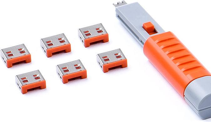 Produktbild Smart Keeper SmartKeeper Basic "USB-A Port" Blocker 6 Stk.+Key orange