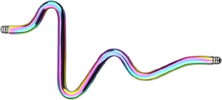 Immagine prodotto Star Piercing Barra del bilanciere colorata a battito cardiaco (senza ottone, Acciaio chirurgico 316L)