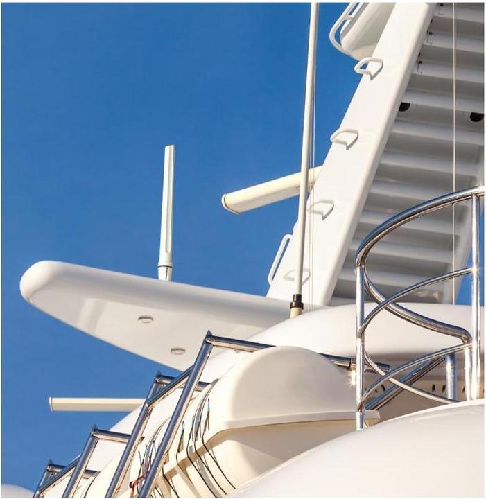 Actual product image Poynting gsm antenna marine 6.2 dbi omnidirectional omni-402 2m-sma-m inch compatible inch (5G, 4G, GSM)