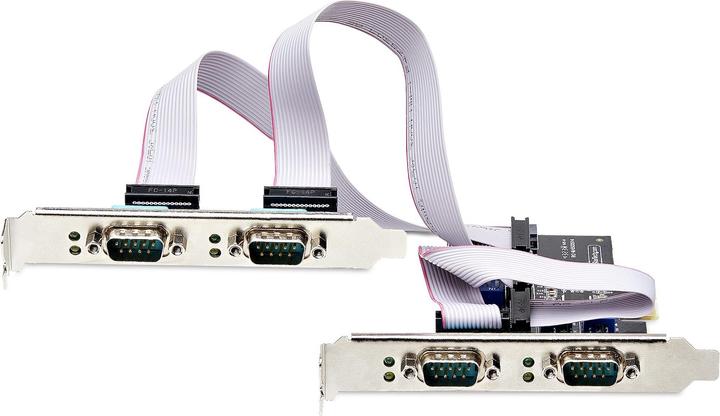 Actual product image StarTech com 4-Port Serial PCIe Card, Quad-Port PCI Express to RS232/RS422/RS485 (DB9) Serial Card