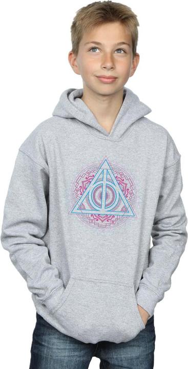 Image du produit - Sweat à capuche NEON DEATHLY HALLOWS - Garçon (140, 146)