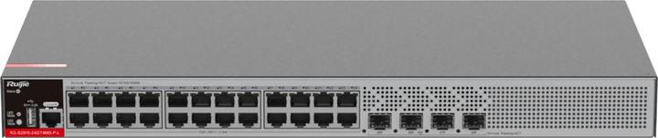 Produktbild Ruijie 24 Ã 10/100/1000Base-T copper ports with auto-negotiation, 4 Ã 1GE/2.5GE SFP ports, 2 built-in fix (24 Ports)